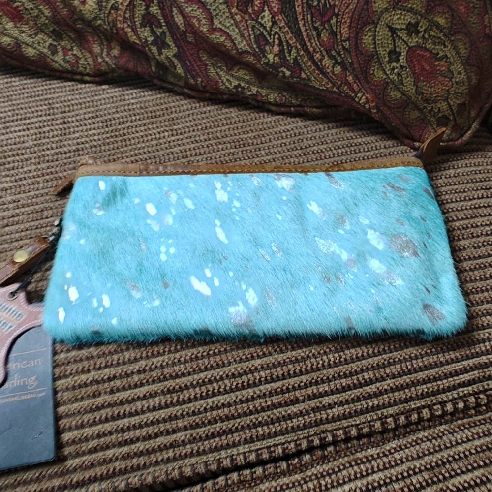 American Darling Turquoise and Gold Clutch